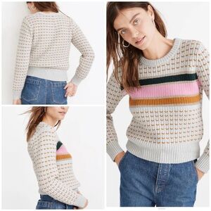 Madewell striped Barfield sweater size S